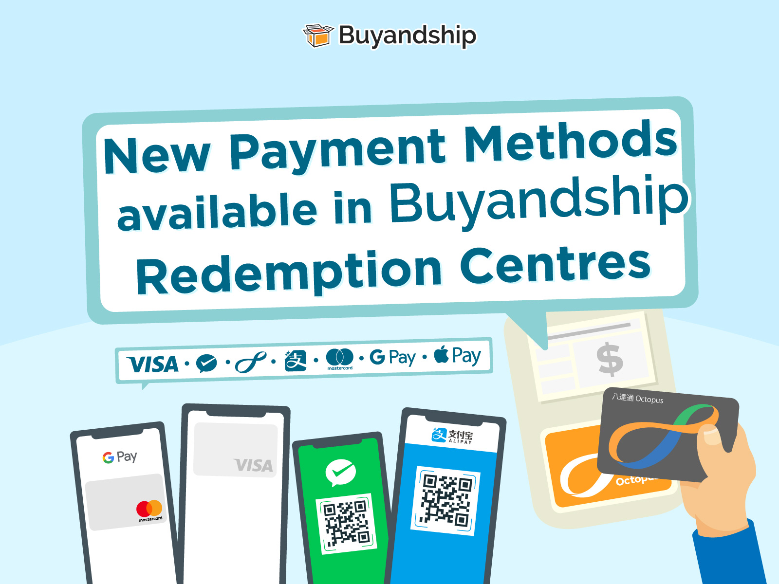 (Jan 5 updated) New Payment Methods available in Buyandship Redemption
