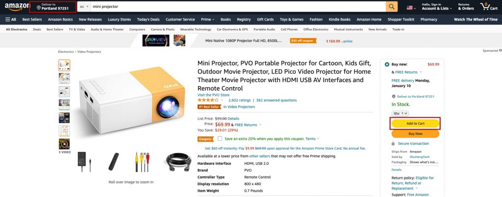 美國Amazon 網購教學1-挑選心儀的商品加入購物車