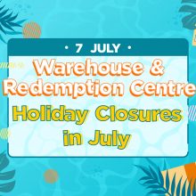 Warehouse & Redemption Centre: Holiday Closures in July