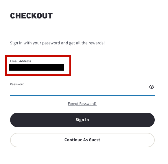 Hollistetr US Shopping Tutorial 5: enter email address for checkout