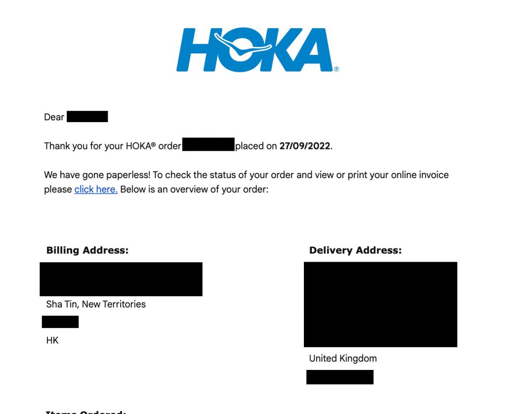 HOKA 英國網購教學11-收到發貨通知的電子郵件，要盡快前往 Buyandship 網站申報貨件