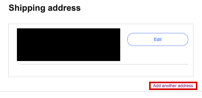 eBay新用戶註冊教學5-點擊「Add another address」增添新地址