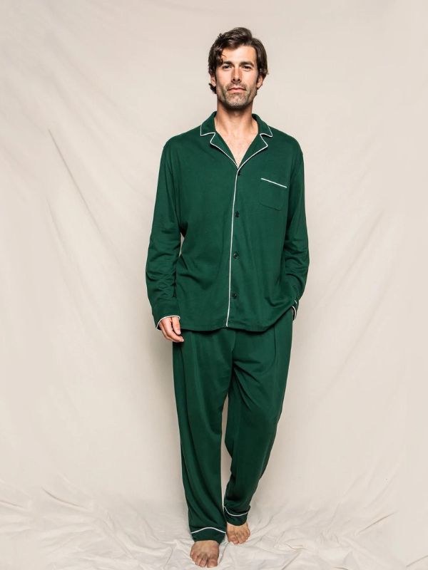 Petite Plume-Luxe Pima Men's Evergreen Pajama Set