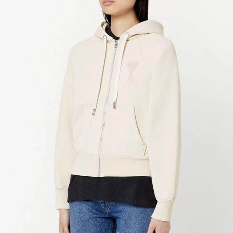 3. Ami de Coeur Embroidered Hoodie 拉鍊連帽外套
