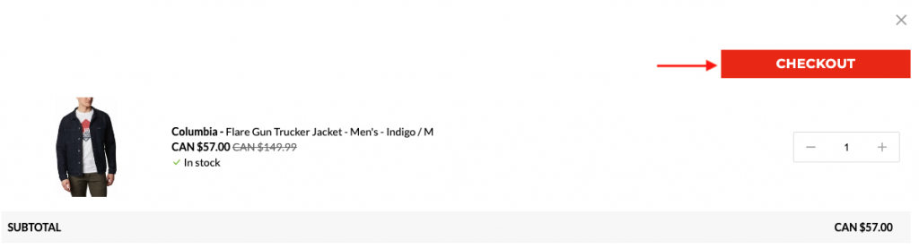 加拿大The Last Hunt網購教學3-點擊右方「CHECKOUT」進入付款流程