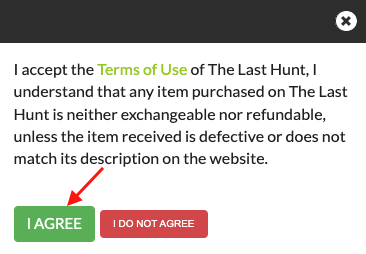 加拿大The Last Hunt網購教學4-點擊同意網站使用條款