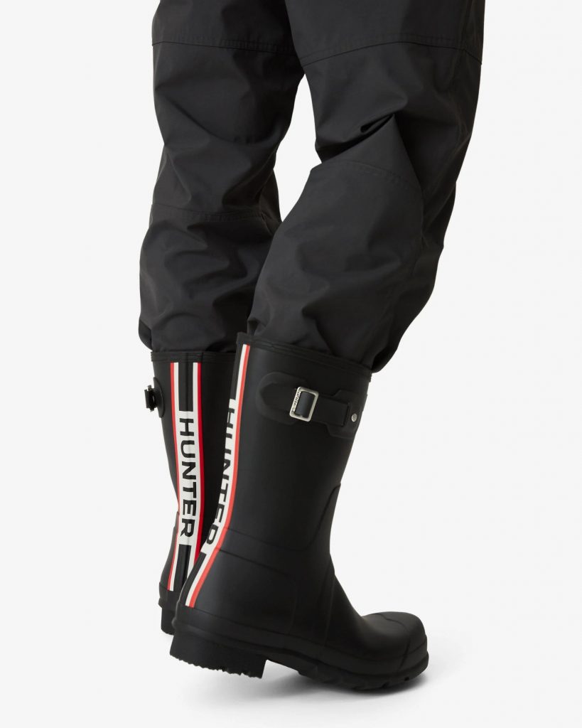 HUNTER - Men's Tri-Colour Logo Backstrap Short Rain Boots
