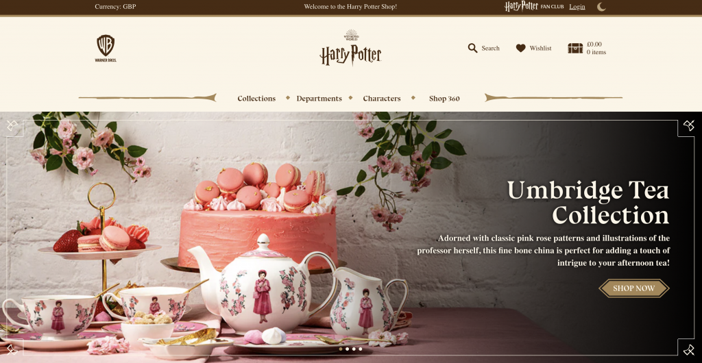 Harry Potter UK Shopping Tutorial 3: visit website
