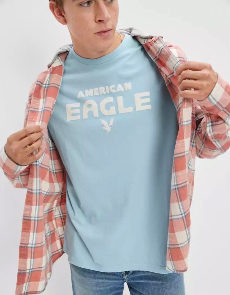 American Eagle - 特級柔軟 Logo 印花 T 恤