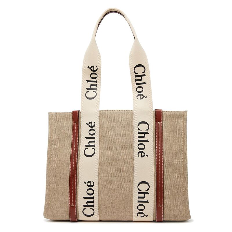 Luxury tote bag : Chloè - Woody Medium Tote Bag