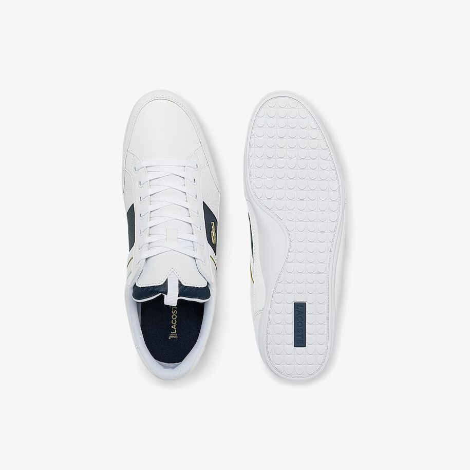 Lacoste 減價-Men's Chaymon Leather and Carbon Fiber Sneakers