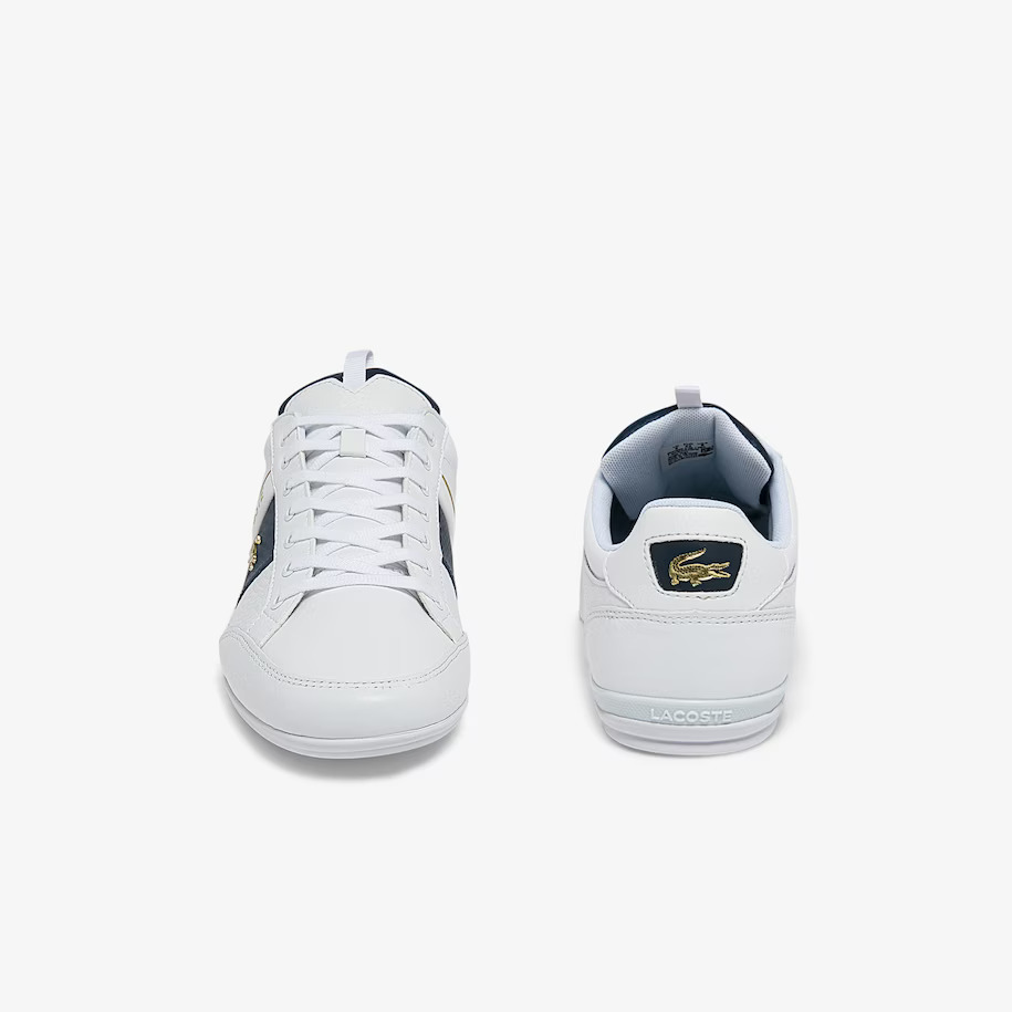 Lacoste 減價-Men's Chaymon Leather and Carbon Fiber Sneakers