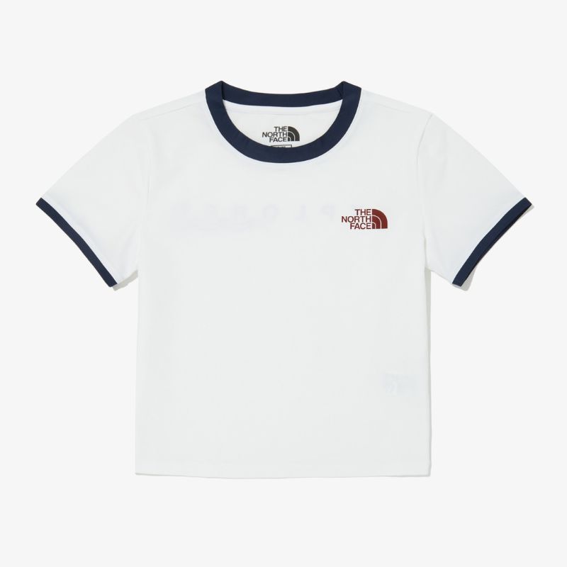 The North Face 特價商品-Surfside 短版拼領 Logo T 恤