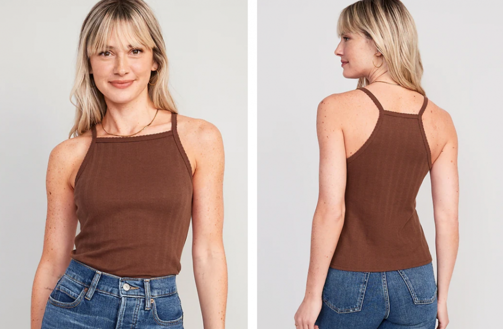 Old Navy-Scallop-Trimmed Pointelle-Knit Cami Top
