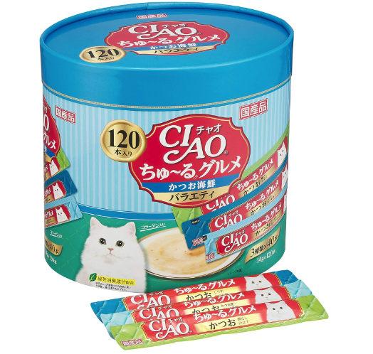 CIAO - 鰹魚海鮮綜合口味肉泥 120條