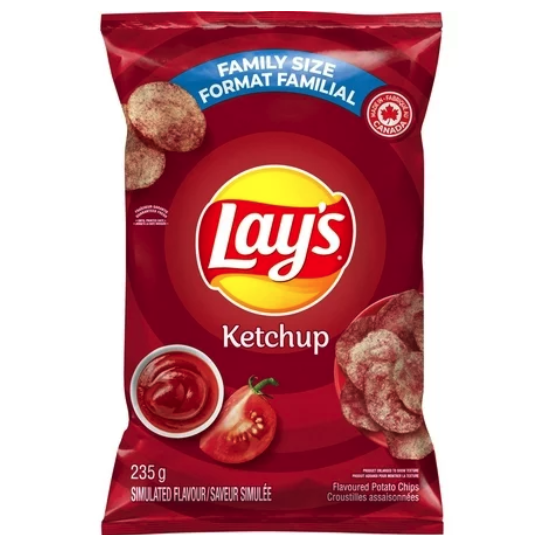 世界級人氣薯片推介：加拿大 - 獨有 Lay’s Ketchup 薯片家庭裝 235g