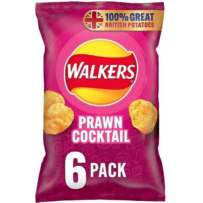 Top 7 Food and Drink from UK: 5. Chips: Walkers Prawn Cocktail Crisps