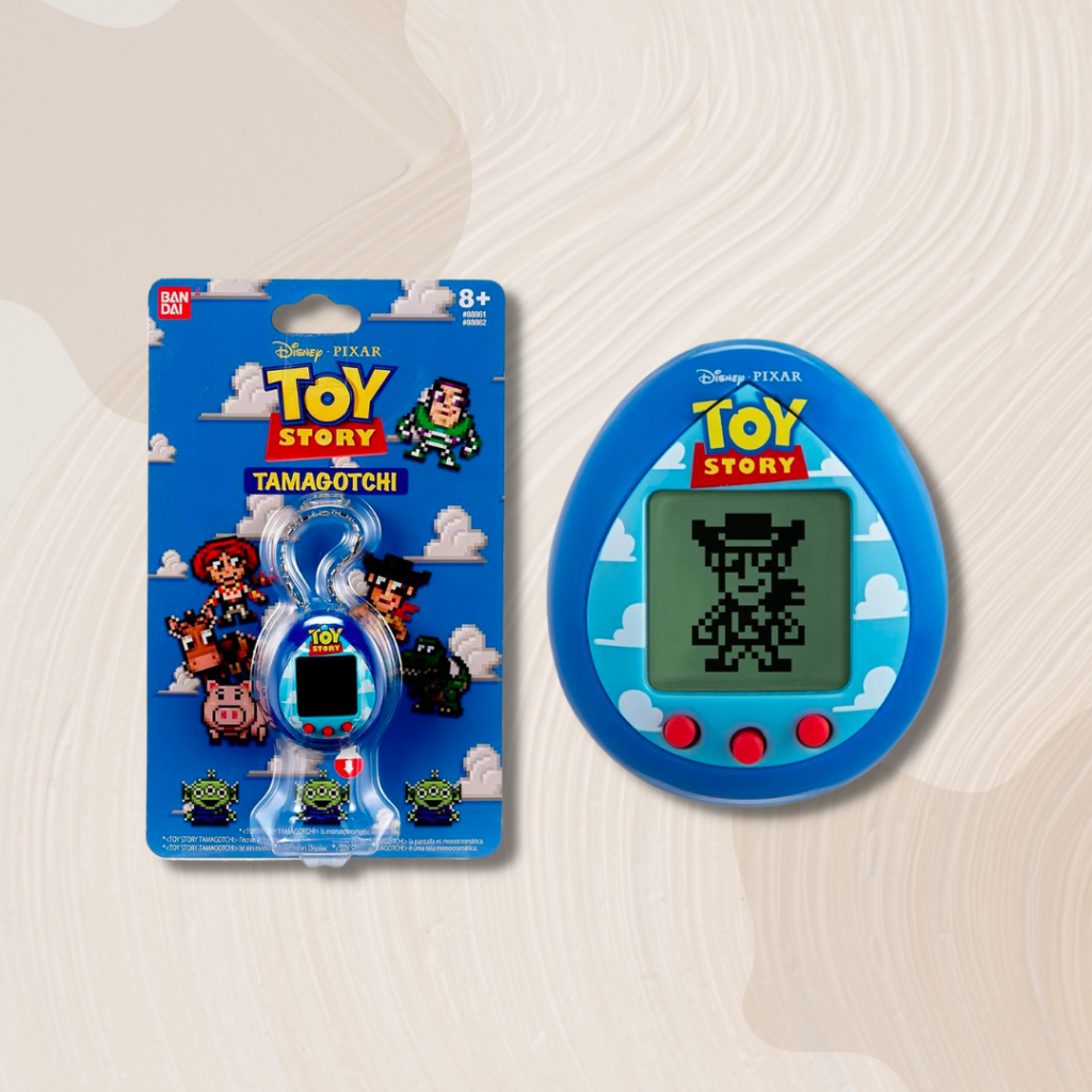 Tamagotchi and Toy Story are childhood memories of many. If it's one of yours, this is definitely a Tamagotchi worth collecting! The Tamagotchi is about 4 cm in size. It has 17 Toy story characters and 3 mini-games. Buy one now and bring back the good ol' times!