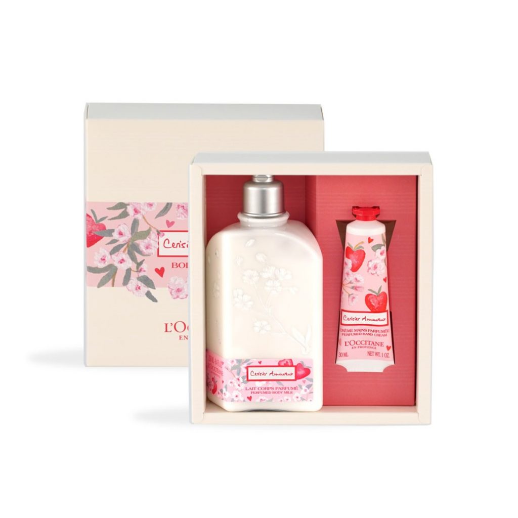 L'OCCITANE - 春季限定櫻花草莓浪漫系列潤膚潤手套裝