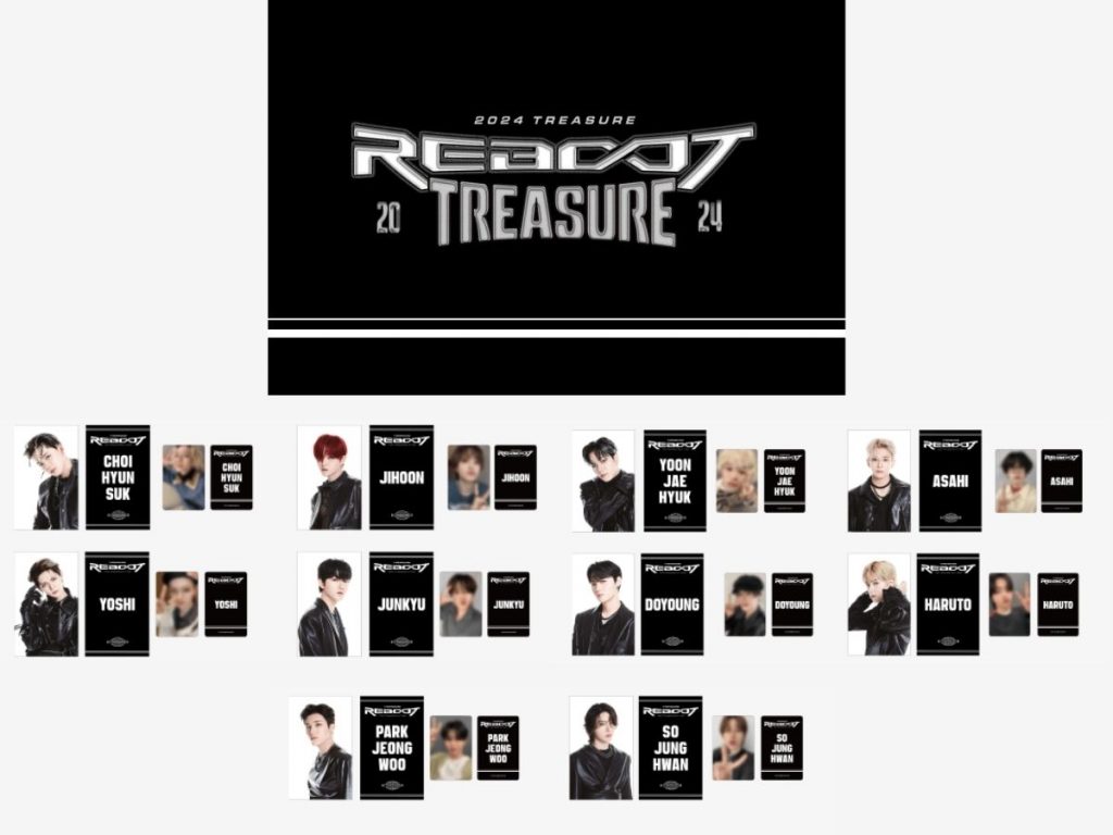 TREASURE - 2024 TREASURE RELAY TOUR REBOOT 巡迴演唱會毛巾連指定成員小卡