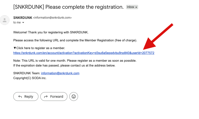 How to Register on SNKRDUNK-Confirm your email and click the verification link.