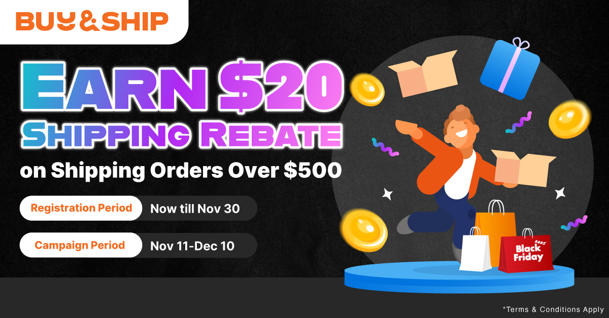 Black Friday Bonus! Enroll & Ship over $500 to earn extra $20 Rebate