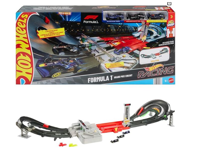 Hot Wheels Toy Car Track Set, Formula 1 JLB13