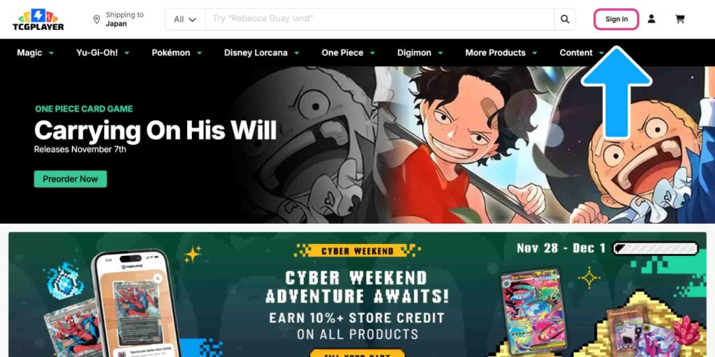 TCGplayer Shopping Guide – Step 2