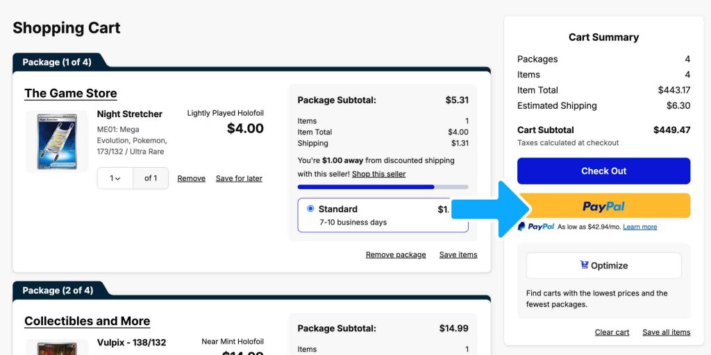 TCGplayer Shopping Guide – Step 8