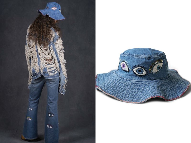 12oz 丹寧 Bucket Tulip Hat