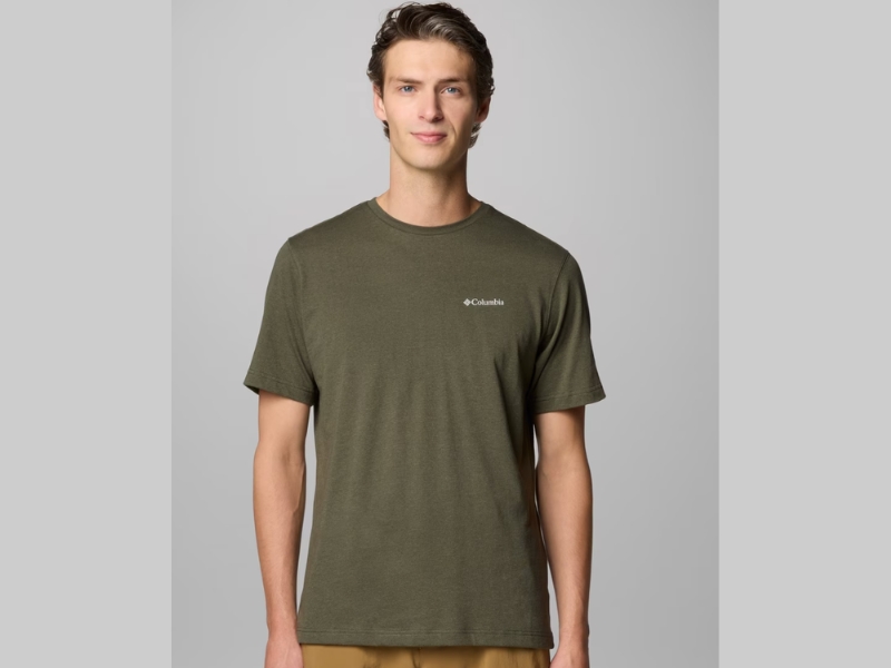 Greenscape Heather Columbia Men's Thistletown Hills Short Sleeve Shirt, Memorial Day Sale.