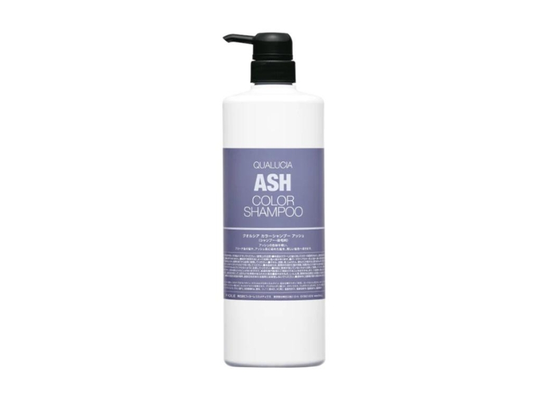 FIOLE Qualucia ash color shampoo 1000ml bottle for bleached hair care and anti-yellowing