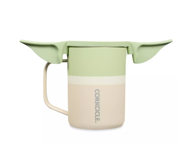 Star Wars The Mandalorian Grogu Stainless Steel Mug by Corkcicle with green design and character graphic
