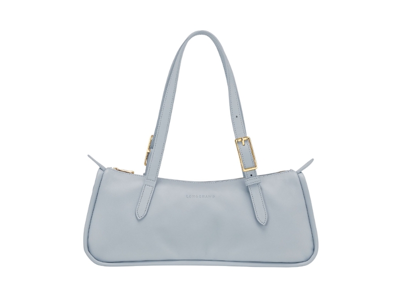 Longchamp Looong Leather Shoulder Bag Baguette Style Handbag