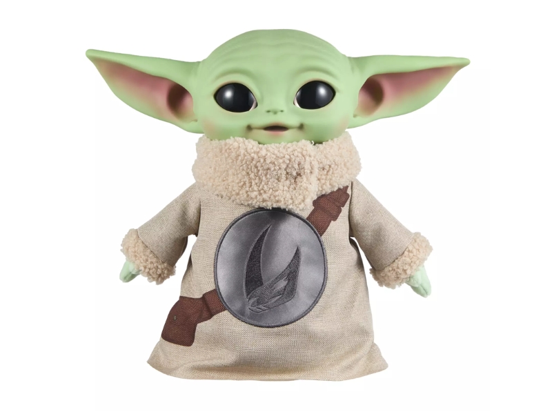 Star Wars The Mandalorian Grogu Deluxe Plush by Mattel in realistic robe