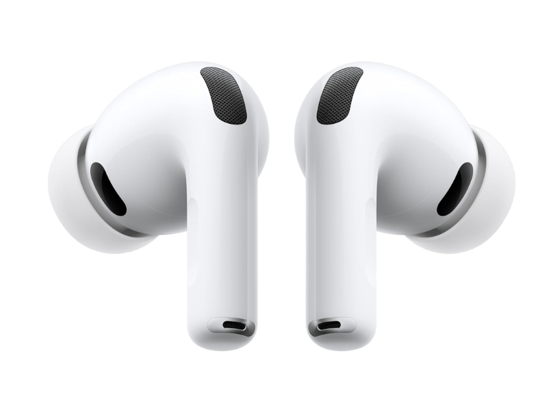 Apple AirPods Pro 3 wireless earbuds with active noise cancellation, heart rate sensing and live translation in white charging case