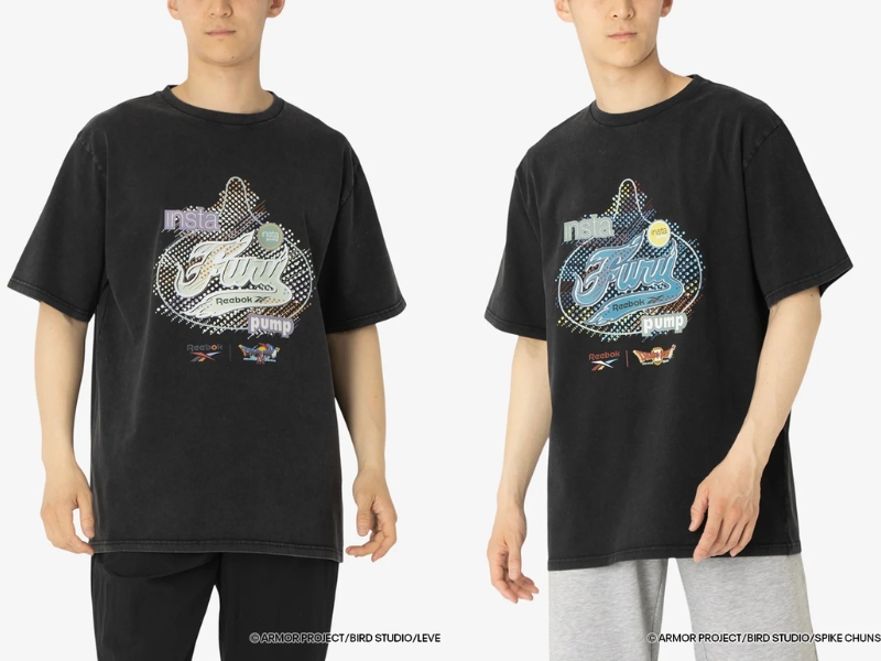 Reebok x Dragon Quest I vintage tee short sleeve retro faded game print, 40th anniversary collaboration