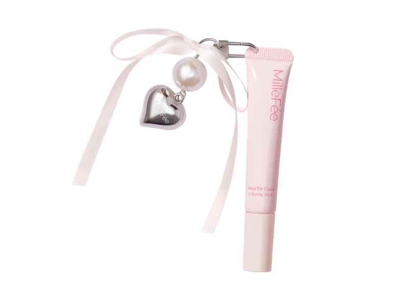 MilleFée x Monchhichi moisturizing lip gloss with hyaluronic acid for a plump and glossy finish.