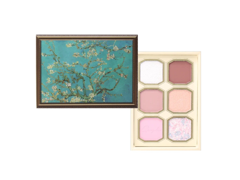 MilleFée Van Gogh painting series eyeshadow palette featuring rich artistic colors and elegant vintage packaging.