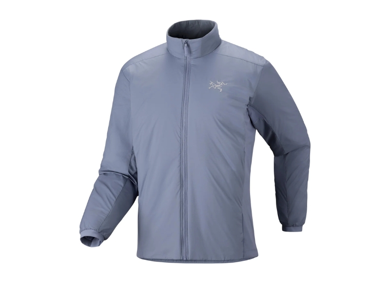 Arc'teryx Atom insulated midlayer jacket for men in Stratus blue-grey colorway