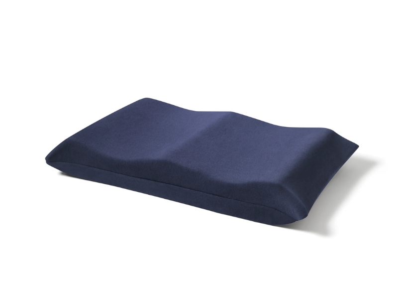 Brain Sleep PILLOW SNORELESS dual-sided anti-snoring pillow in midnight navy cover