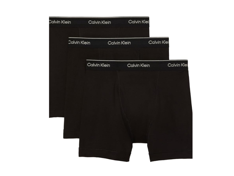 Calvin Klein men's Cotton Classics 3-pack boxer brief in black