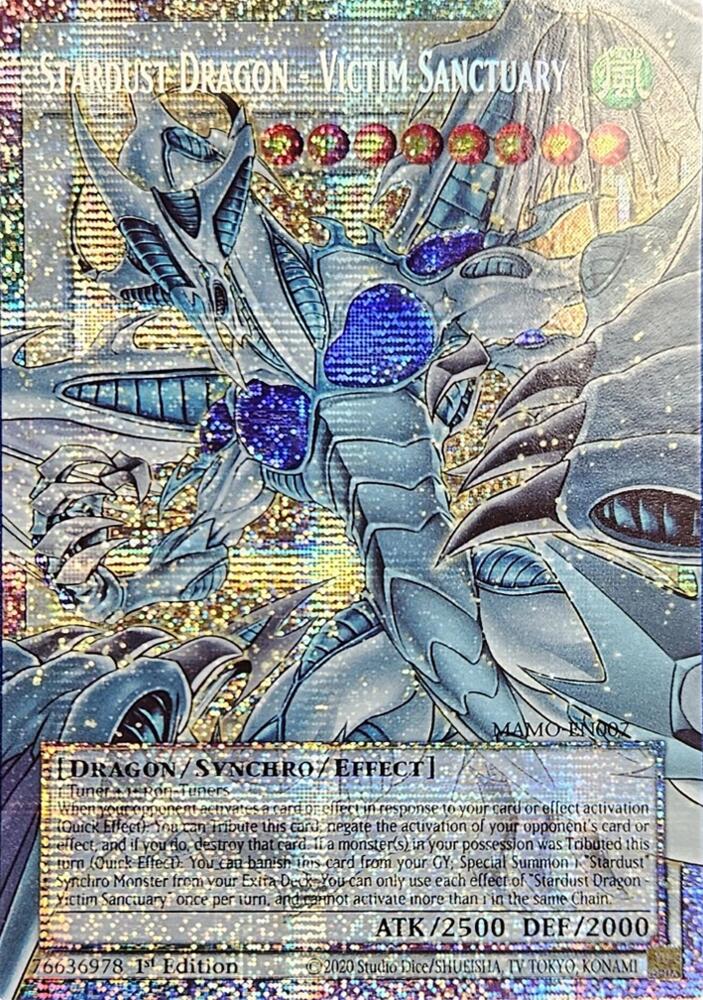 Yu-Gi-Oh! Magnificent Monsters Stardust Dragon - Victim Sanctuary MAMO-EN007, Starlight Rare (Extended Art) card