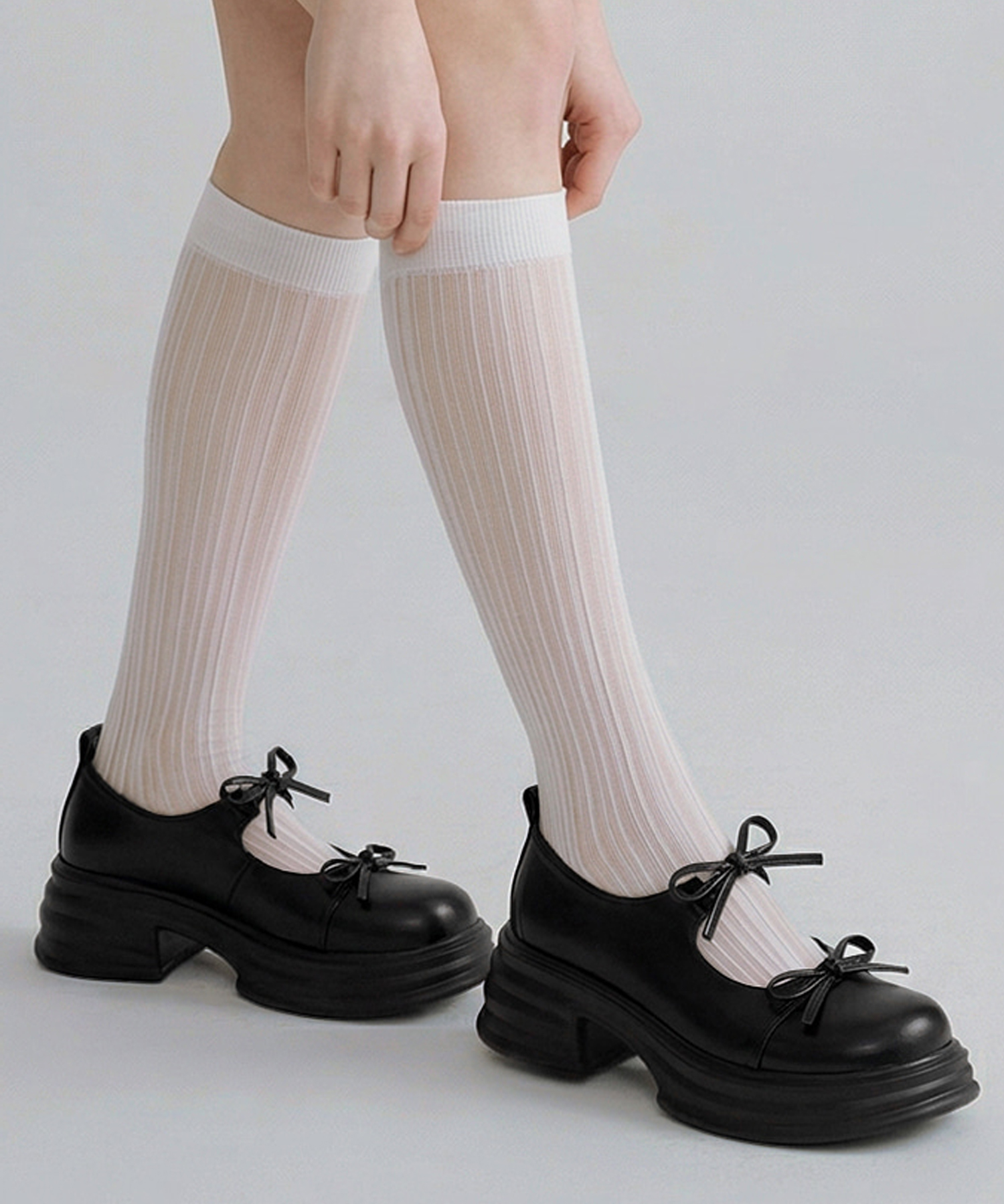 CHAAKAN Arue ribbon platform Mary Jane loafers, as worn by TWICE's NAYEON