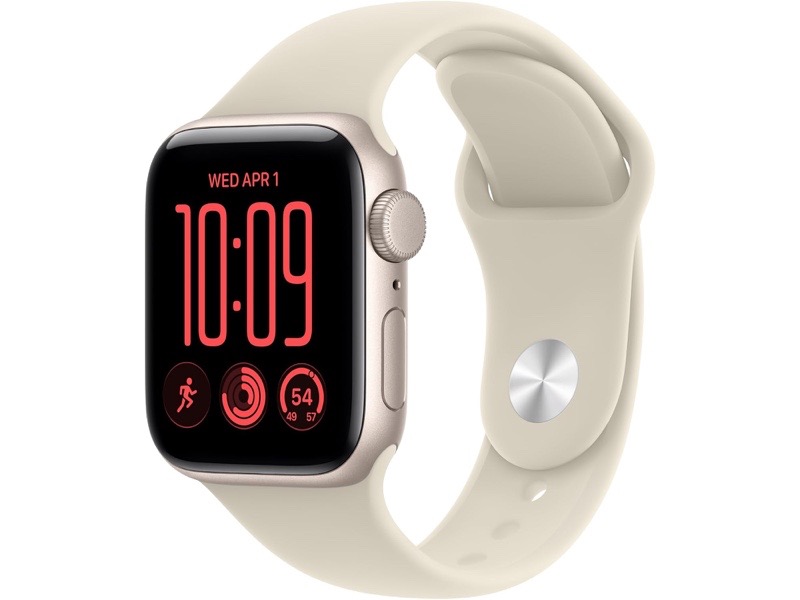 Apple Watch SE 3 40mm in Starlight aluminum with Sand Sport Band
