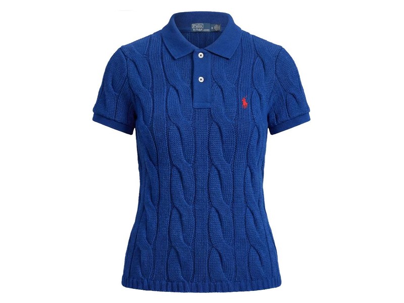 Polo Ralph Lauren Cable-Knit Cotton Polo Shirt