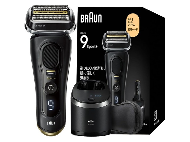 Braun Series 9 Sport+ electric shaver with 6-in-1 alcohol cleaning station, Amazon.co.jp exclusive