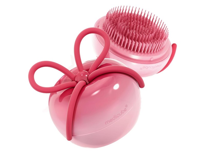 Medicube x FOREVER:CHERRY ribbon cherry glossy hair brush