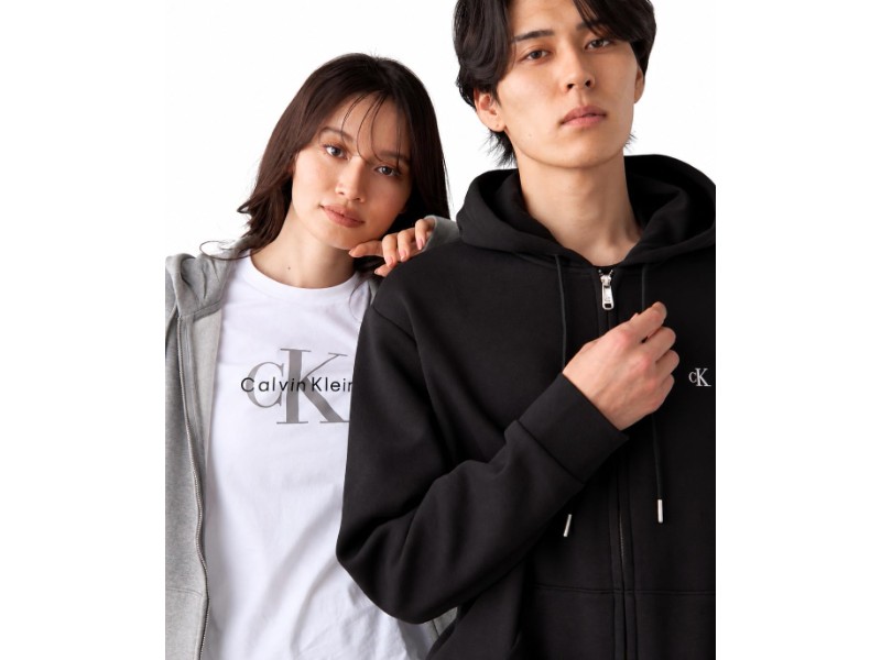 Calvin Klein Archival Logo fleece zip hoodie