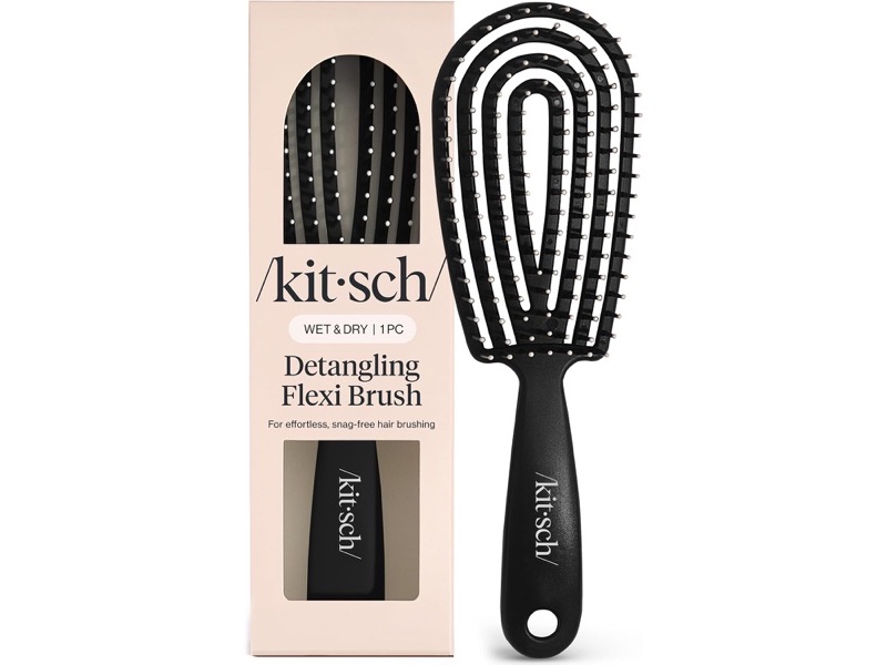 Kitsch flexible detangle hair brush in Black
